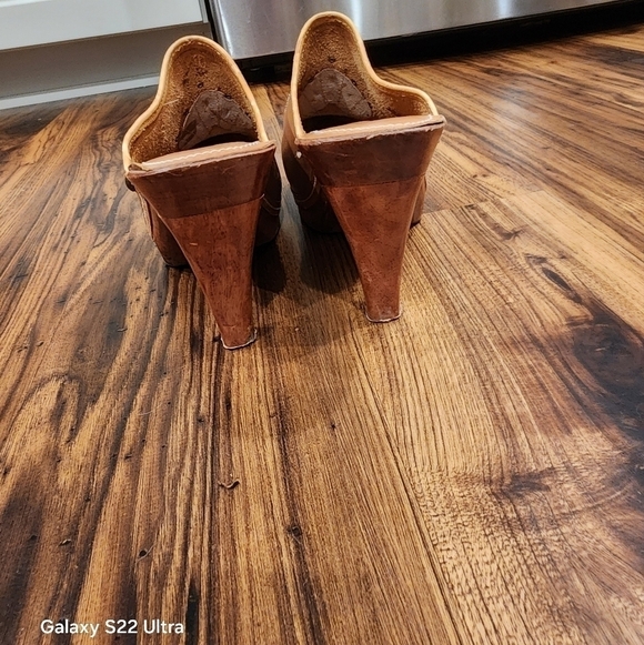 Festival Vintage Connie Leather/wood heeled mule - Picture 3 of 12